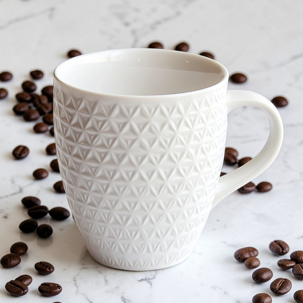 Kvozx Embossed Art Ceramic Mug